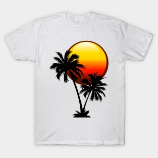 Sunset and Palm Trees T-Shirt